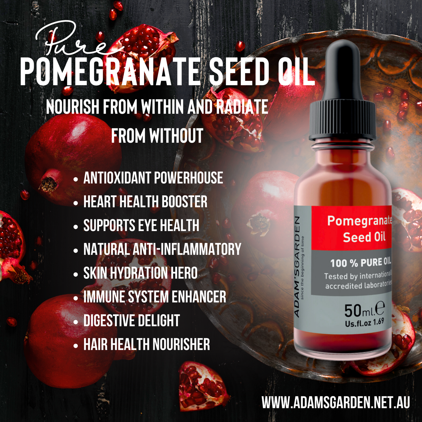 Pure Pomegranate Seed Oil 50ml
